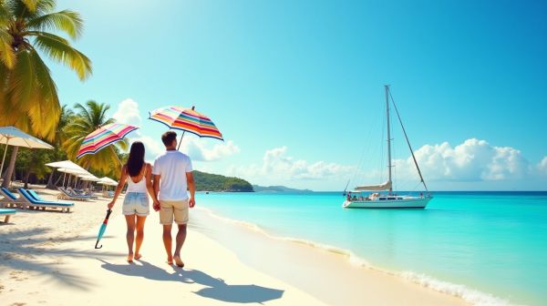 Comparatif des parasols déportés avec options de lestage